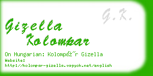 gizella kolompar business card